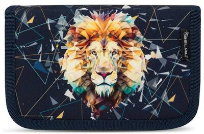 Tolltartó, klapnis, cipzáras, BELMIL "Lion", fekete, oroszlán