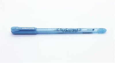 Zseléstoll, 0,25 mm, kupakos, törölhető, FLEXOFFICE "FlexCorrect", kék, (36 db)