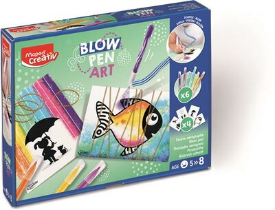 Fújós filctoll készlet, pop, MAPED CREATIV "Blow pen Art"