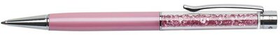 Golyóstoll, rózsaszín, felül rózsaszín SWAROVSKI® kristállyal töltve, 14 cm, ART CRYSTELLA®