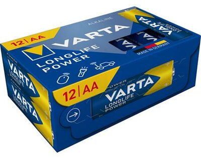 Elem, AA ceruza, 12 db, műanyagmentes, VARTA "Longlife Power", (12 db)