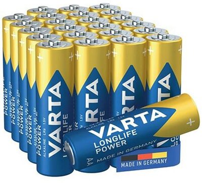 Elem, AA ceruza, 24 db, műanyagmentes, VARTA "Longlife Power", (24 db)