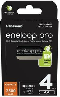 Tölthető elem, AA ceruza, 4x2500 mAh Ni-MH, PANASONIC "Eneloop Pro", (4 db)
