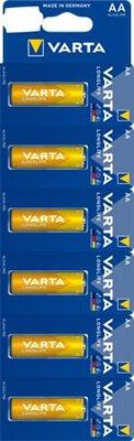 Elem, AA ceruza, 6 db, egyesével téphető, VARTA "Longlife Kartella", (6 db)