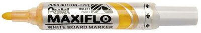 Táblamarker, 2,5 mm, kúpos, PENTEL "Maxiflo MWL5M", sárga