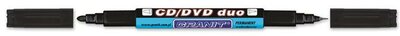 Alkoholos marker, CD/DVD, 0,4/1,5-2,5 mm, kúpos, kétvégű, GRANIT "Piccolo M830", fekete