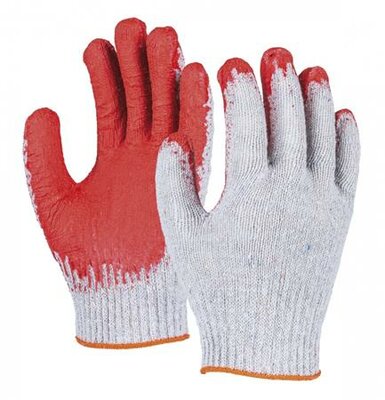 Védőkesztyű, textil, DONAU "Safety", 10/XL, piros, (10 pár)