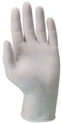 Védőkesztyű, egyszer használatos, latex, XL/12-es méret, púderezett, (100 db)
