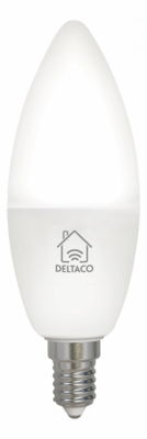 Deltaco - SMART HOME izzó, LED, E14, gyertya, szabályozható -SH-LE14CCTC