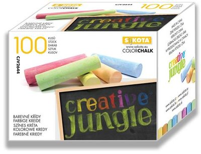Táblakréta, kerek, "Creative Jungle", színes, (100 db)