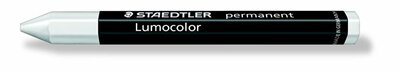 Jelölőkréta, mindenre író, vízálló (omnigraph), STAEDTLER "Lumocolor 236", fehér, (12 db)