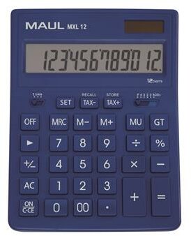 Számológép, asztali, 12 számjegy, MAUL "MXL 12", kék