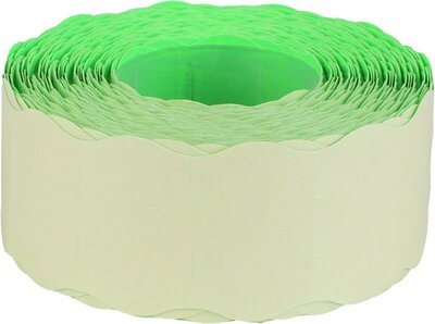 Árazószalag, 25x16 FLUO zöld, (10 tek)
