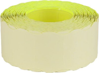 Árazószalag, 25x16 FLUO citrom, (10 tek)