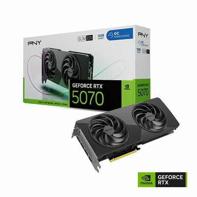 PNY RTX5070 - Dual-Fan Slim Overclocked - VCG507012DFSXPB1-O
