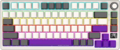 LORGAR - KBP7075W 75% (US LAYOUT) - TOXIC PURPLE SWITCH - BEIGE - LRG-KBP7075W-RT-US