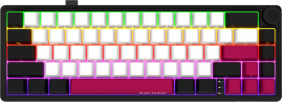 LORGAR - Pro KBP70MW 65% (US LAYOUT) - TOXIC PURPLE SWITCH - BLACK/RED - LRG-KBP70MW-BK-US