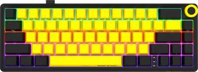 LORGAR - Pro KBP70MW 65% (US LAYOUT) - TOXIC PURPLE SWITCH - BLACK/YELLOW - LRG-KBP70MW-YL-US