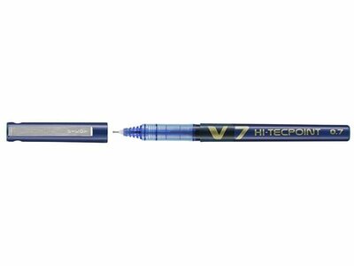 Rollertoll, 0,4 mm, tűhegyű, kupakos, PILOT "Hi-Tecpoint V7", kék