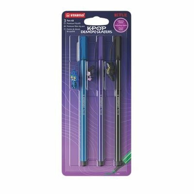 Filctoll készlet, 1 mm, STABILO "Pen 68" "K-Pop démonvadászok", Saja Boys, (3 db)