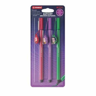 Filctoll készlet, 1 mm, STABILO "Pen 68" "K-Pop démonvadászok", Huntrix, (3 db)
