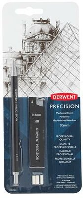 Nyomósirón készlet, 0,5 mm, DERWENT "Precision", HB, (5 db)