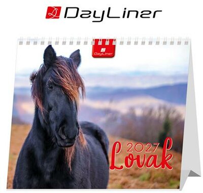 Naptár, asztali, álló, DAYLINER "Lovak"