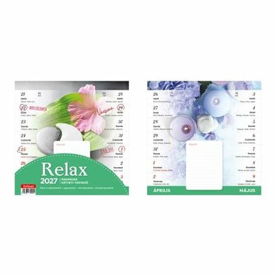 Naptár, fali, mágneses, kétheti, TOPTIMER, "Relax"