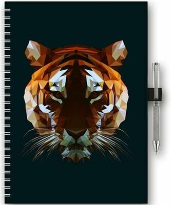 Naptár, tervező, A5, heti, DAYLINER, "InSpiral", tiger