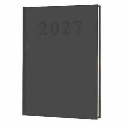 Naptár, tervező, A5, napi, 2027, fekete