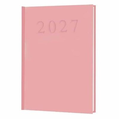 Naptár, tervező, A5, napi, 2027, rózsaszín