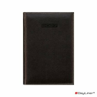 Naptár, tervező, B5, heti, DAYLINER, "Sherwood", fekete