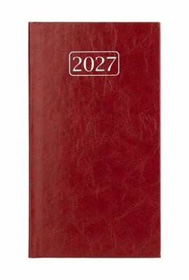 Zsebnaptár, álló elrendezésű, VICTORIA OFFICE "Chrono", bordó (2027 évi)