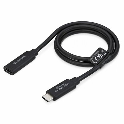 Startech - 60 cm-es USB-C hosszabbítókábel, 40 Gbps, 240 W töltés, 8K 60Hz/4K 240Hz - USB440GCMCF2F
