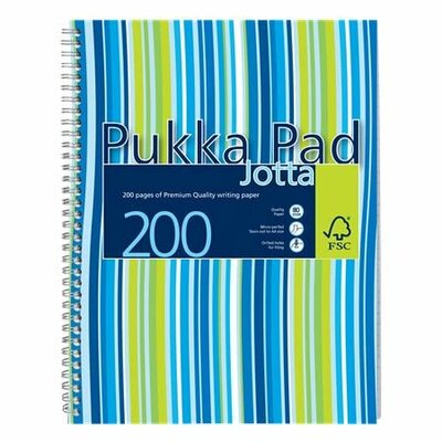 Spirálfüzet, A4+, vonalas, 100 lap, PUKKA PAD "Stripe Jotta"