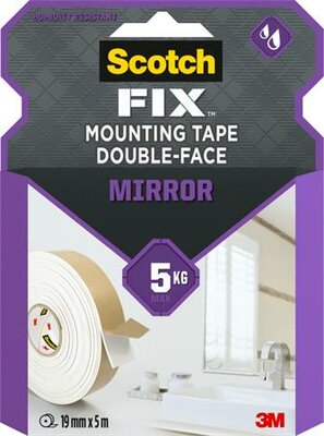 Tükörragasztó szalag, kétoldalas, 19 mm x 5 m, 3M SCOTCH "Mirror", (5 méter)
