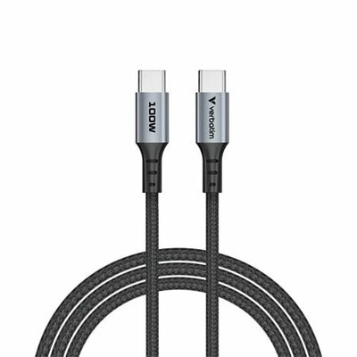 VERBATIM - Szinkronizáló és töltőkábel - 100 W USB-C - USB-C - 31846