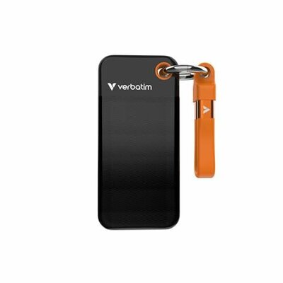 VERBATIM - Zseb SSD Kulcstartó kábellel - 1 TB fekete/narancssárga - 32193