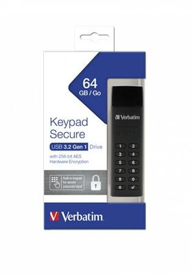 VERBATIM - Billentyűzetes biztonságos USB-meghajtó USB-A 3.2 Gen 1 - 64 GB - 49428