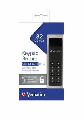 VERBATIM - Billentyűzetes biztonságos USB-meghajtó USB-A 3.2 Gen 1 - 32 GB - 49427
