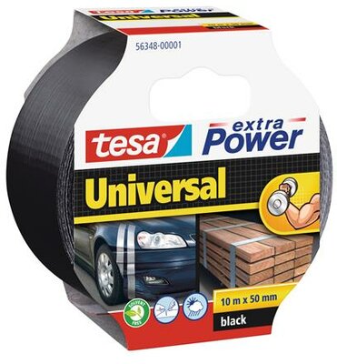 Ragasztószalag, 50 mm x 10 m, TESA "extra Power", fekete, (10 méter)