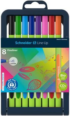 Tűfilc készlet, 0,4 mm, SCHNEIDER "Line-Up", 8 különböző szín, (8 db)
