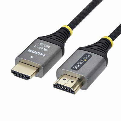 Startech - 3 m-es prémium, tanúsított, nagy sebességű HDMI 2.0 kábel - HDMI2-FLEX-4K60-3M