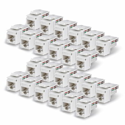 Startech - Cat6 Keystone Jack Modul, 24 db-os RJ45 Ethernet Keystone Aljzat - C6KEY110WHE24PK