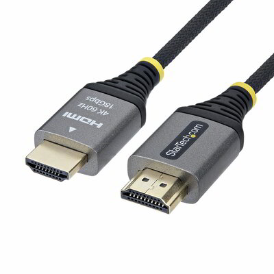 Startech - 2 m-es prémium, tanúsított, nagy sebességű HDMI 2.0 kábel - HDMI2-FLEX-4K60-2M