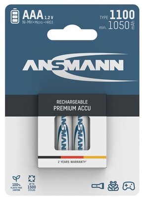 ANSMANN - akku, micro ceruza, AAA, 1100 mAh, 4 db - 5035232