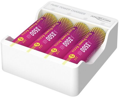 ANSMANN - Lítium Töltő Szett, ceruza, 4× AA akku + töltőmodul, 3250 mAh - 1001-0183