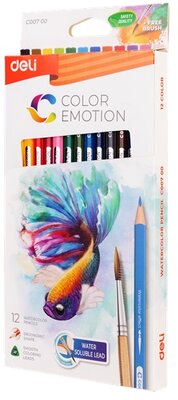 Deli Color Emotion 12db/csomag akvarellceruza készlet