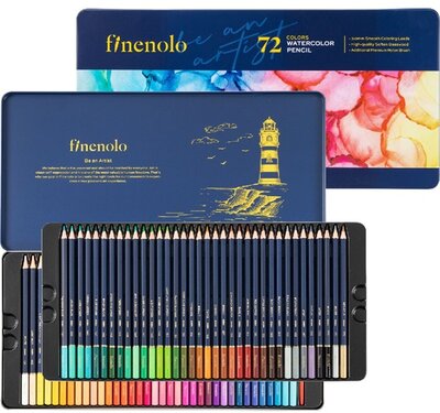 Deli Finenolo 72 db-os fémdobozos akvarellceruza készlet