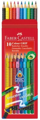 Faber-Castell Grip háromszögletű radíros 10 db színesceruza készlet